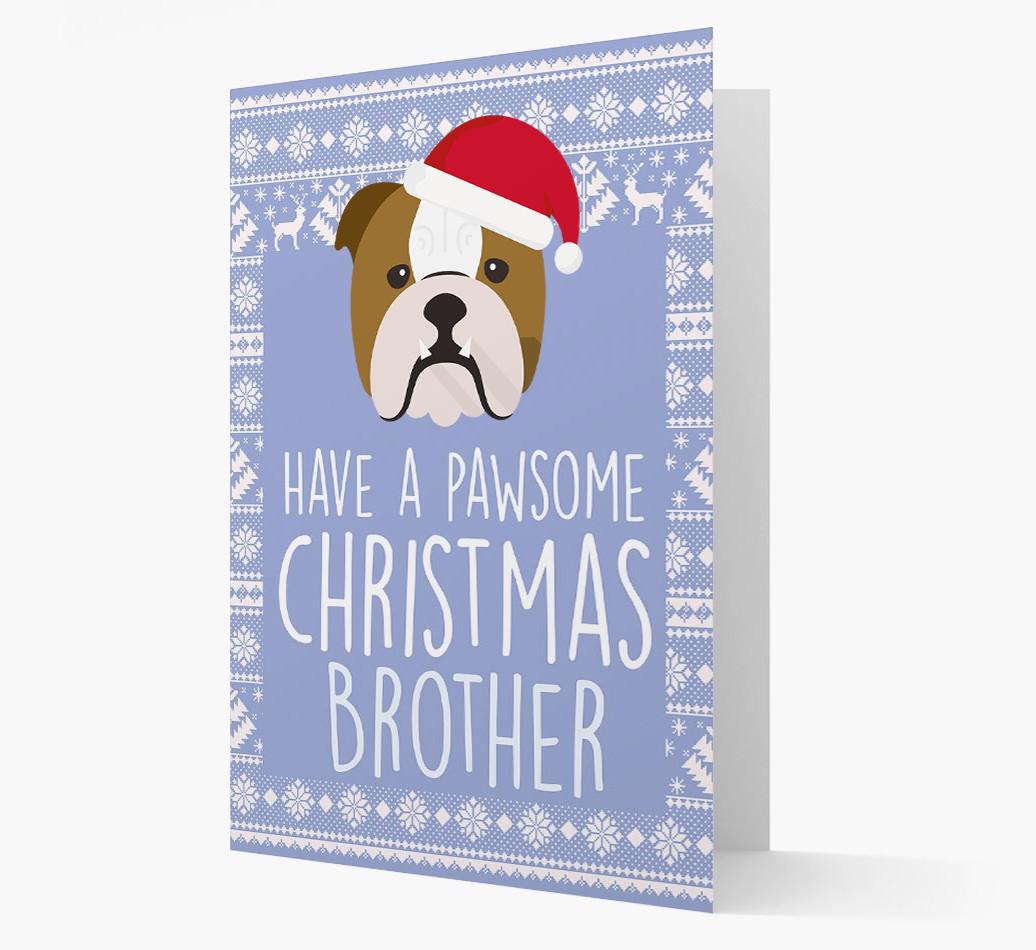 'Have a Pawsome Christmas' - Personalized {breedFullName} Christmas Card