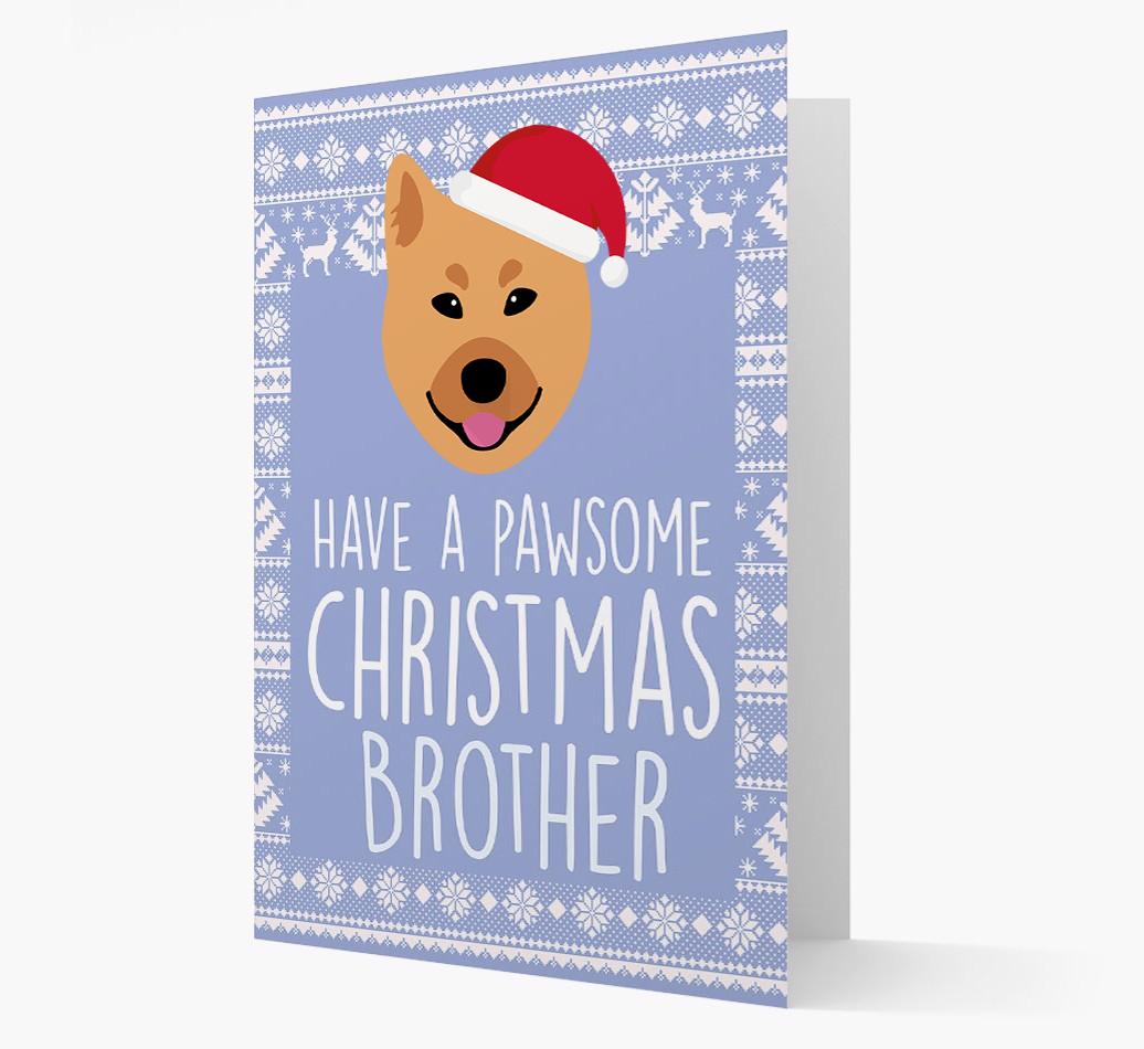 'Have a Pawsome Christmas' - Personalized {breedFullName} Christmas Card