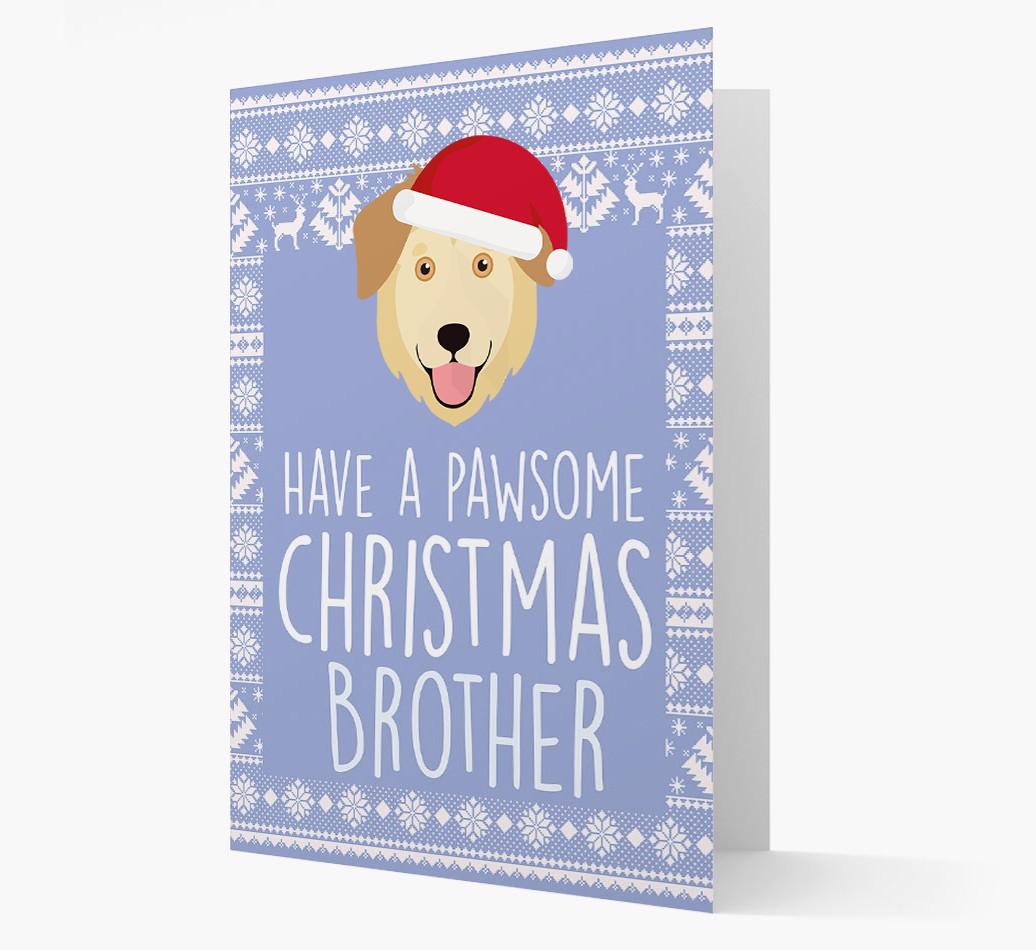 'Have a Pawsome Christmas' - Personalized {breedFullName} Christmas Card