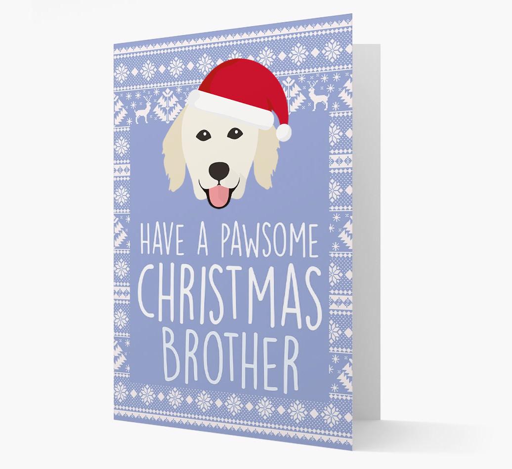 'Have a Pawsome Christmas' - Personalized {breedFullName} Christmas Card