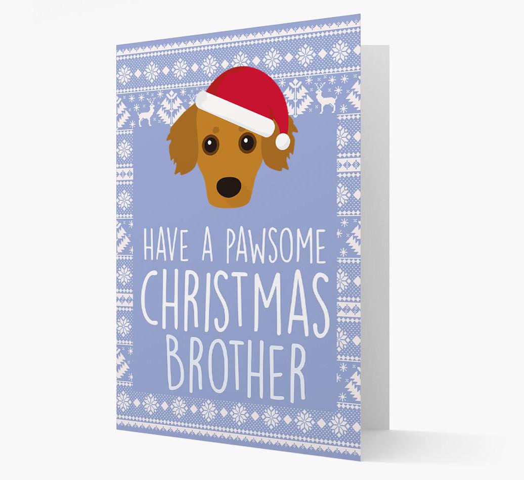 'Have a Pawsome Christmas' - Personalized {breedFullName} Christmas Card