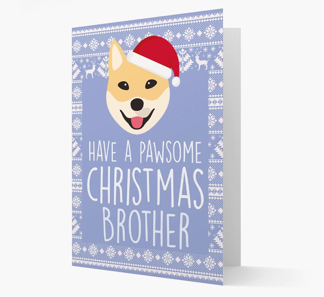 'Have a Pawsome Christmas' - Personalized {breedFullName} Christmas Card