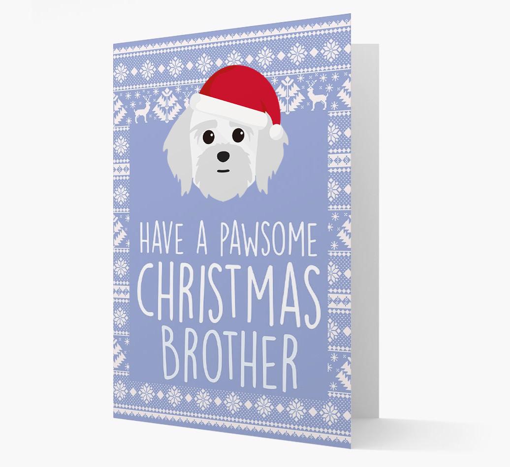 'Have a Pawsome Christmas' - Personalized {breedFullName} Christmas Card