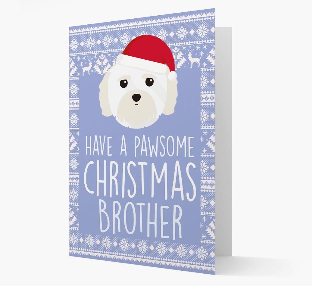'Have a Pawsome Christmas' - Personalized {breedFullName} Christmas Card
