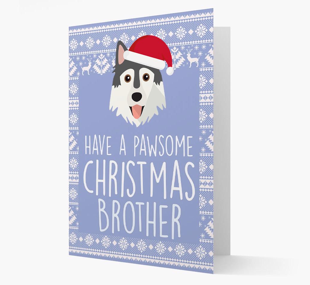 'Have a Pawsome Christmas' - Personalized {breedFullName} Christmas Card