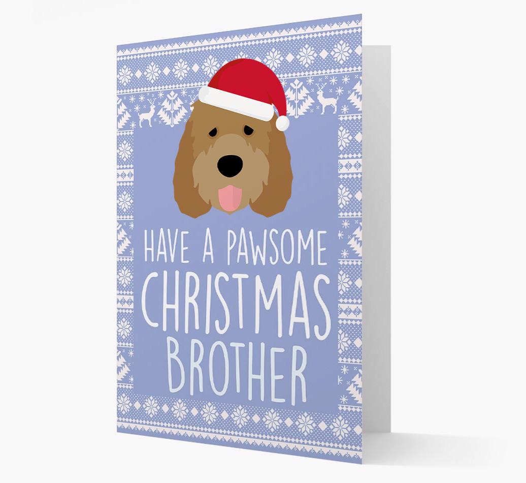 'Have a Pawsome Christmas' - Personalized {breedFullName} Christmas Card