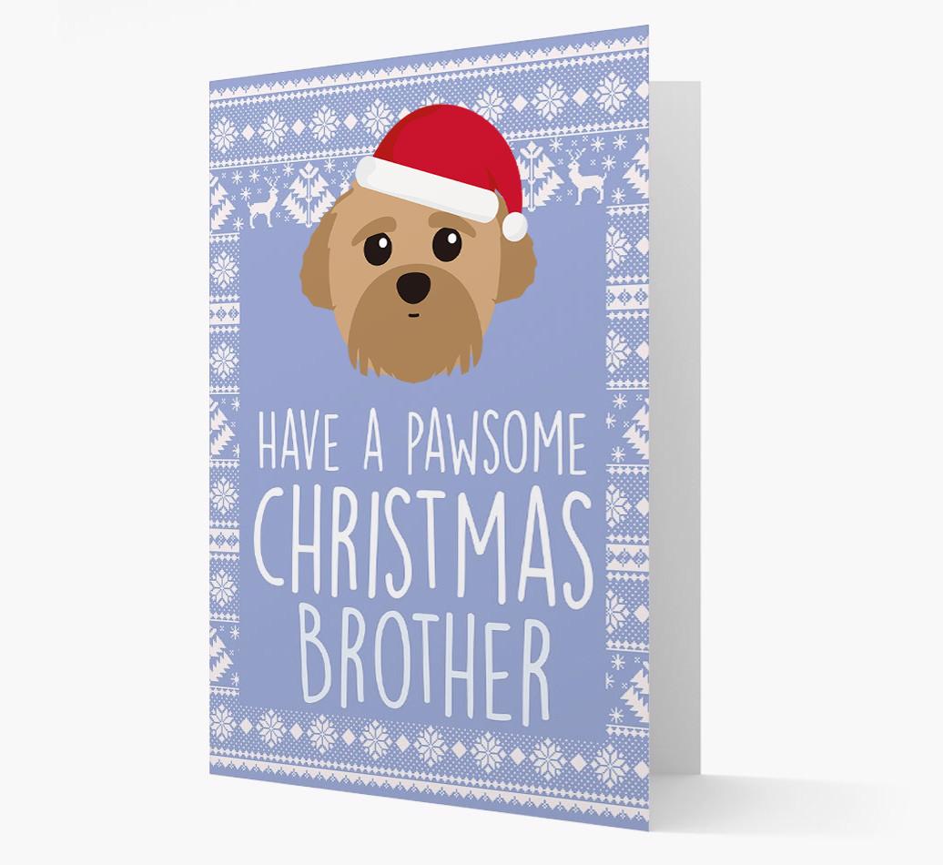 'Have a Pawsome Christmas' - Personalized {breedFullName} Christmas Card