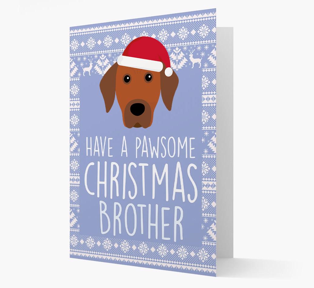 'Have a Pawsome Christmas' - Personalized {breedFullName} Christmas Card
