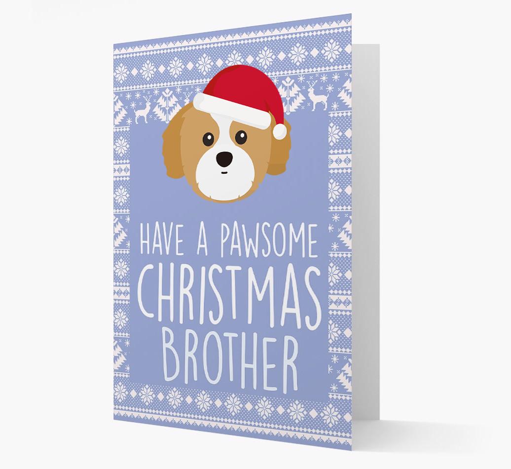 'Have a Pawsome Christmas' - Personalized {breedFullName} Christmas Card