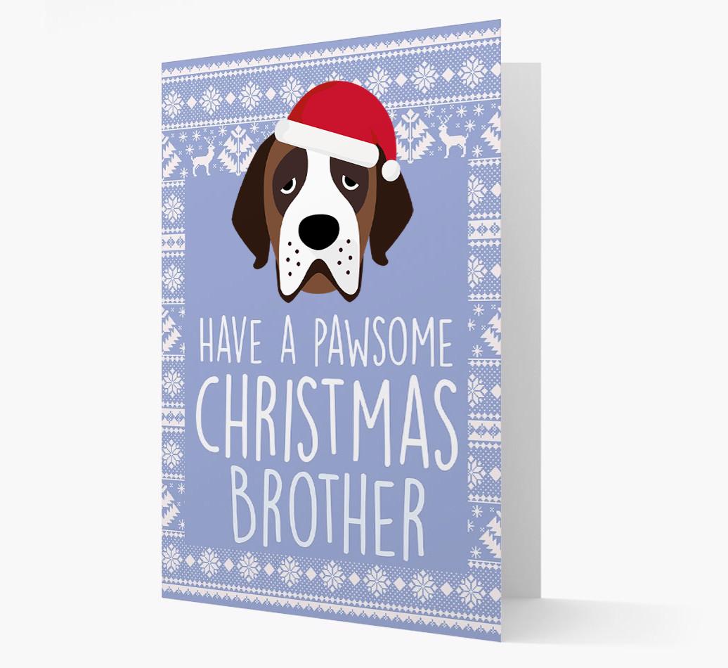 'Have a Pawsome Christmas' - Personalized {breedFullName} Christmas Card
