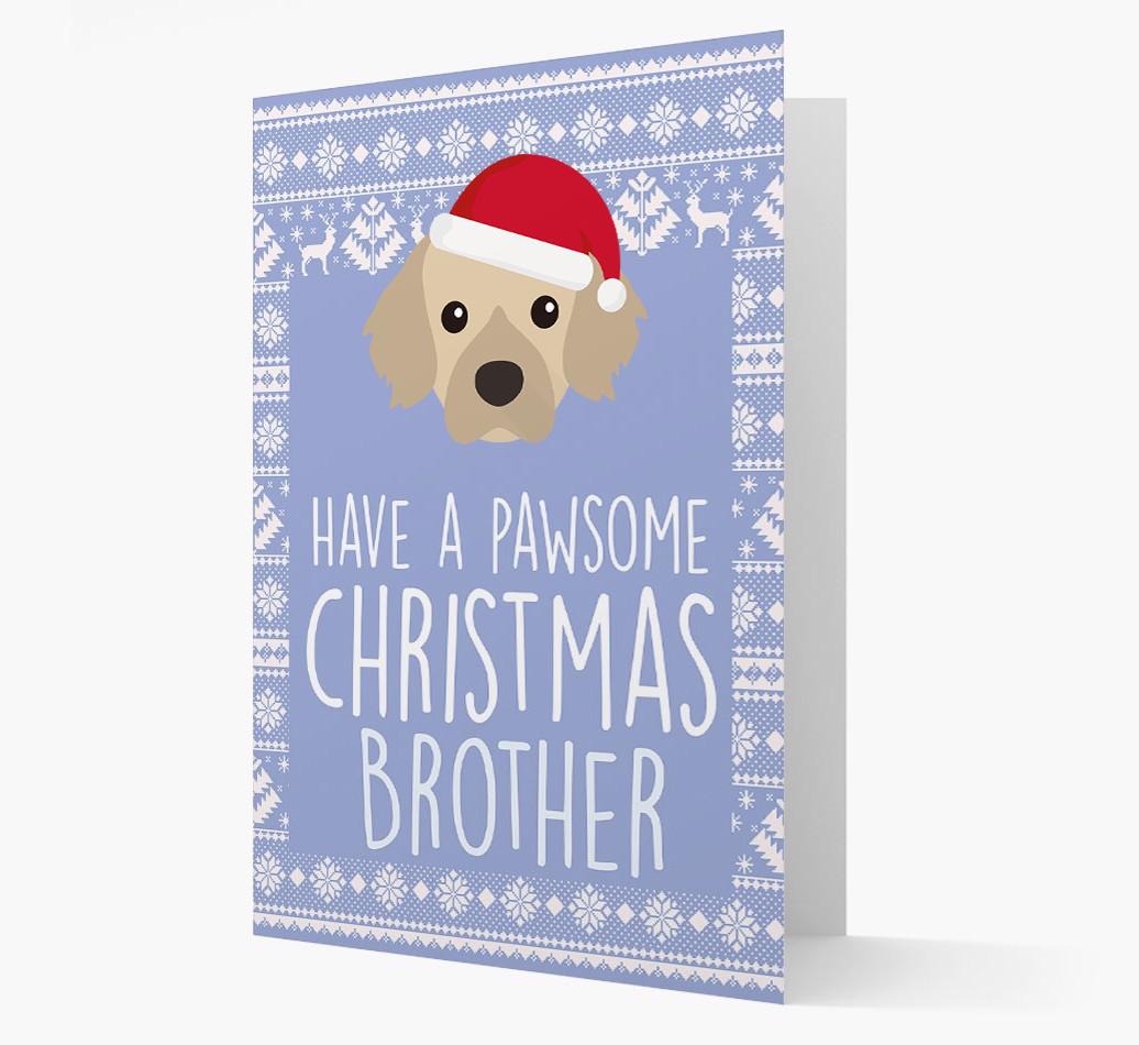 'Have a Pawsome Christmas' - Personalized {breedFullName} Christmas Card