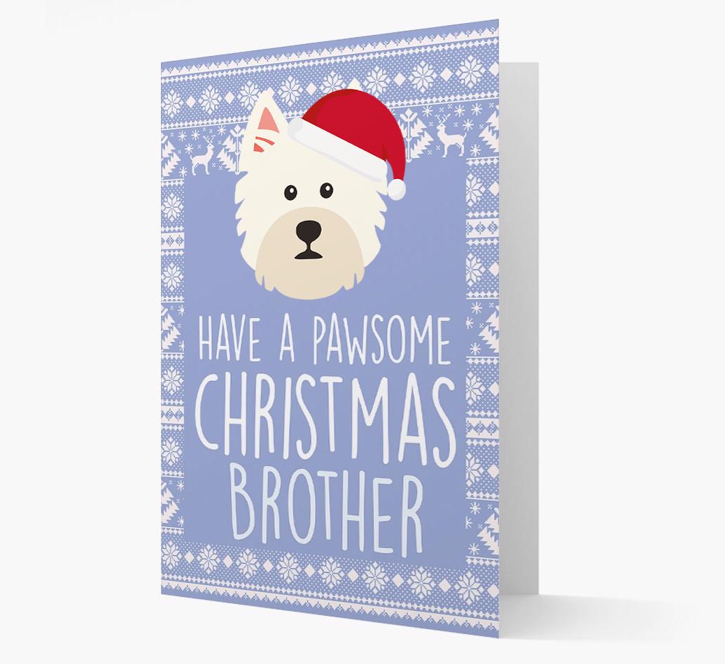 'Have a Pawsome Christmas' - Personalized {breedFullName} Christmas Card