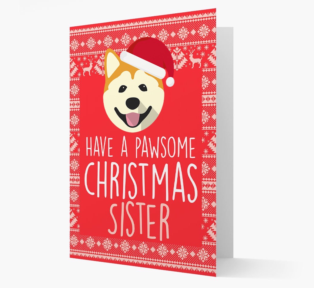 'Have a Pawsome Christmas' - Personalised {breedFullName} Christmas Card