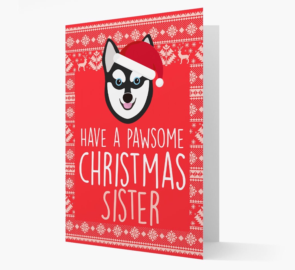 'Have a Pawsome Christmas' - Personalized {breedFullName} Christmas Card