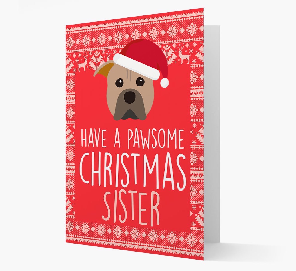 'Have a Pawsome Christmas' - Personalised {breedFullName} Christmas Card