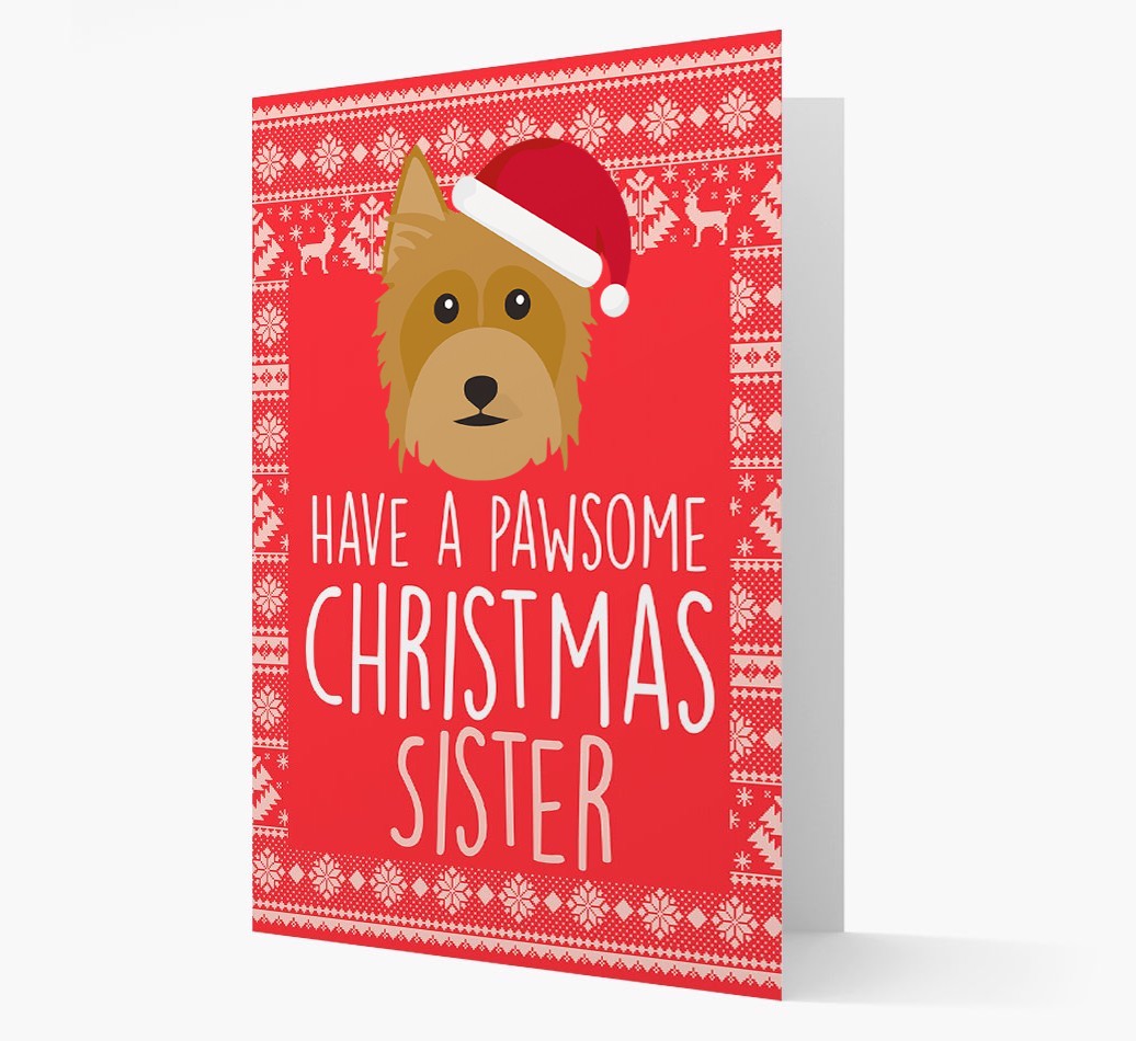 'Have a Pawsome Christmas' - Personalized {breedFullName} Christmas Card