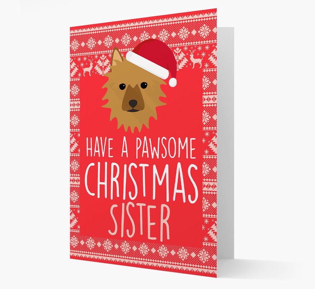 'Have a Pawsome Christmas' - Personalized {breedFullName} Christmas Card