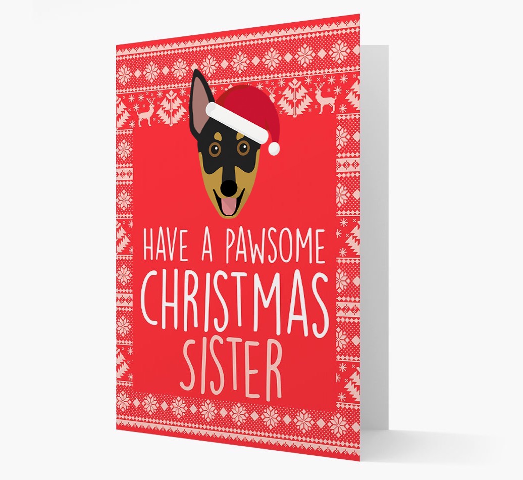 'Have a Pawsome Christmas' - Personalized {breedFullName} Christmas Card