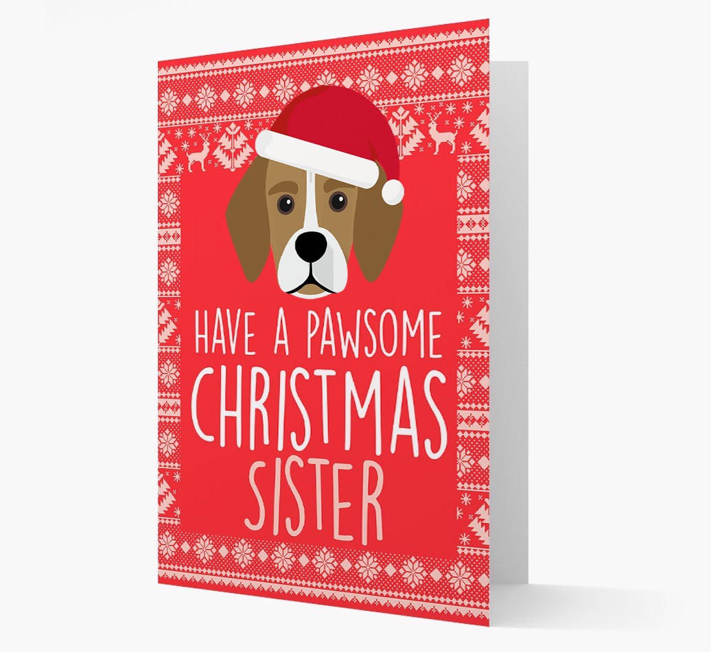 'Have a Pawsome Christmas' - Personalized {breedFullName} Christmas Card