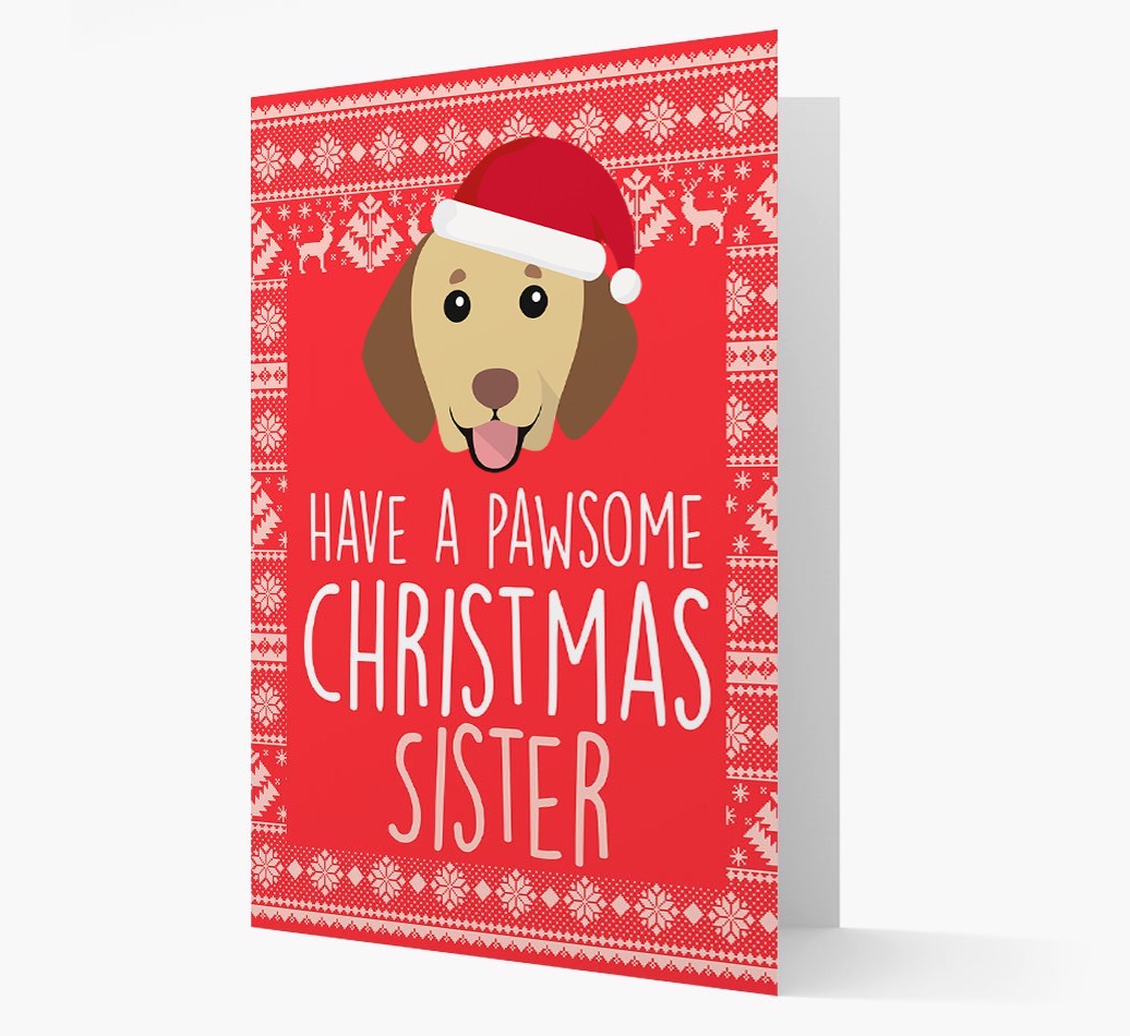 'Have a Pawsome Christmas' - Personalized {breedFullName} Christmas Card