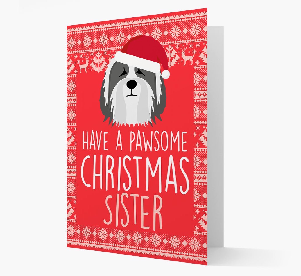 'Have a Pawsome Christmas' - Personalized {breedFullName} Christmas Card