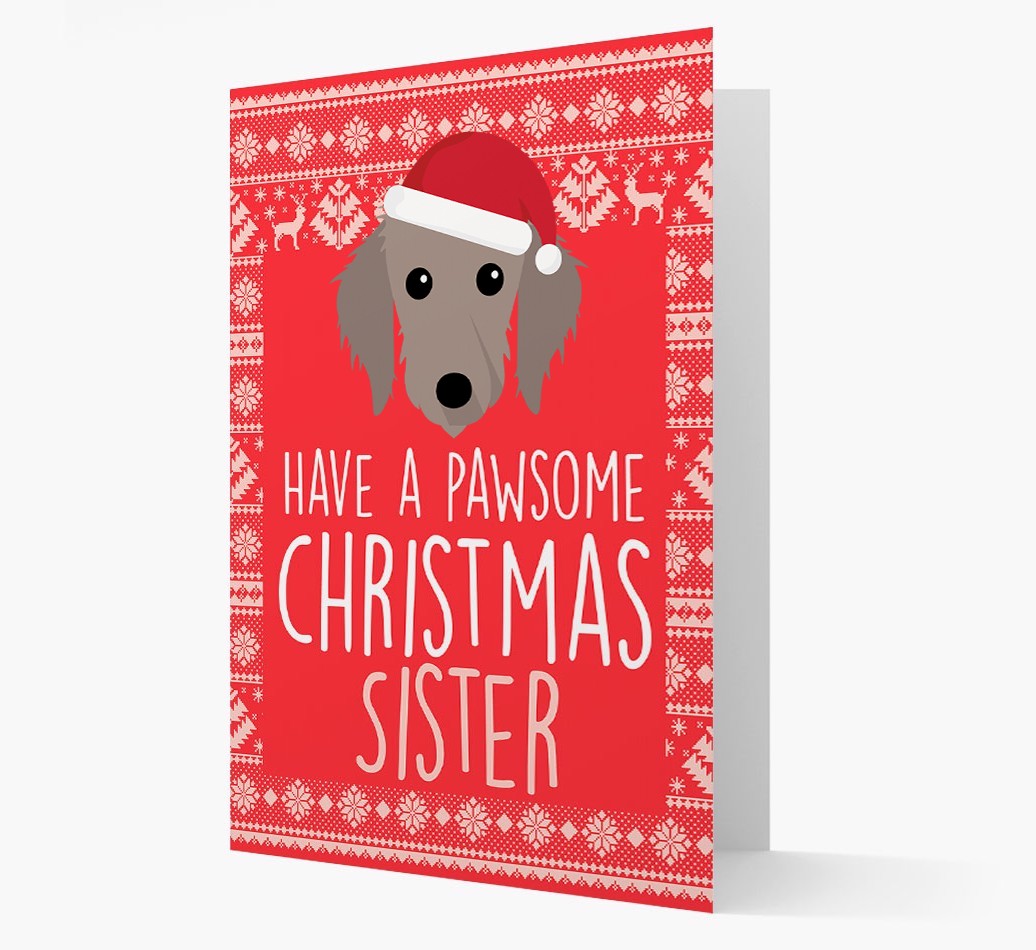 'Have a Pawsome Christmas' - Personalized {breedFullName} Christmas Card