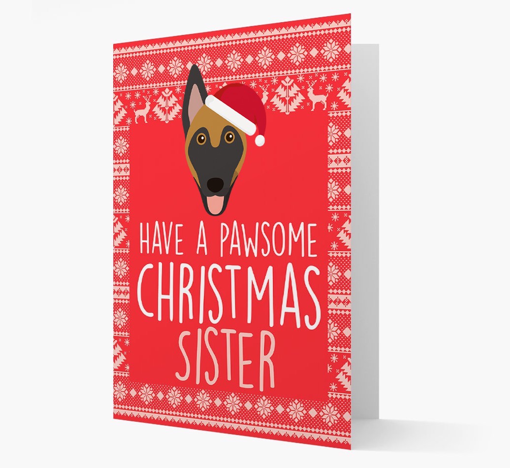 'Have a Pawsome Christmas' - Personalized {breedFullName} Christmas Card