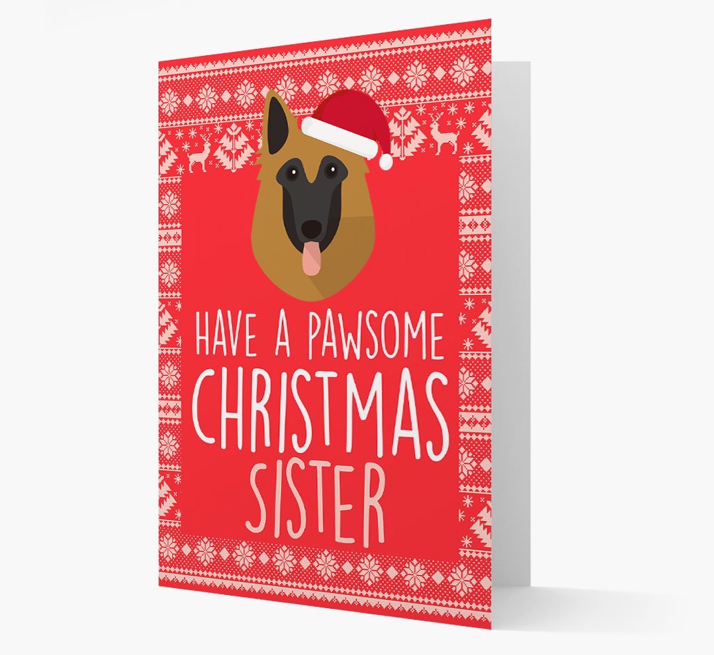 'Have a Pawsome Christmas' - Personalised {breedFullName} Christmas Card