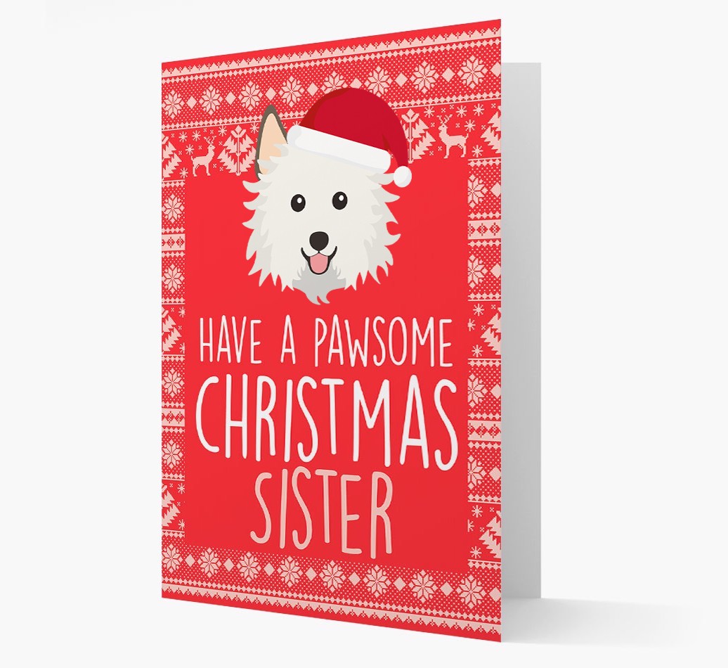 'Have a Pawsome Christmas' - Personalized {breedFullName} Christmas Card