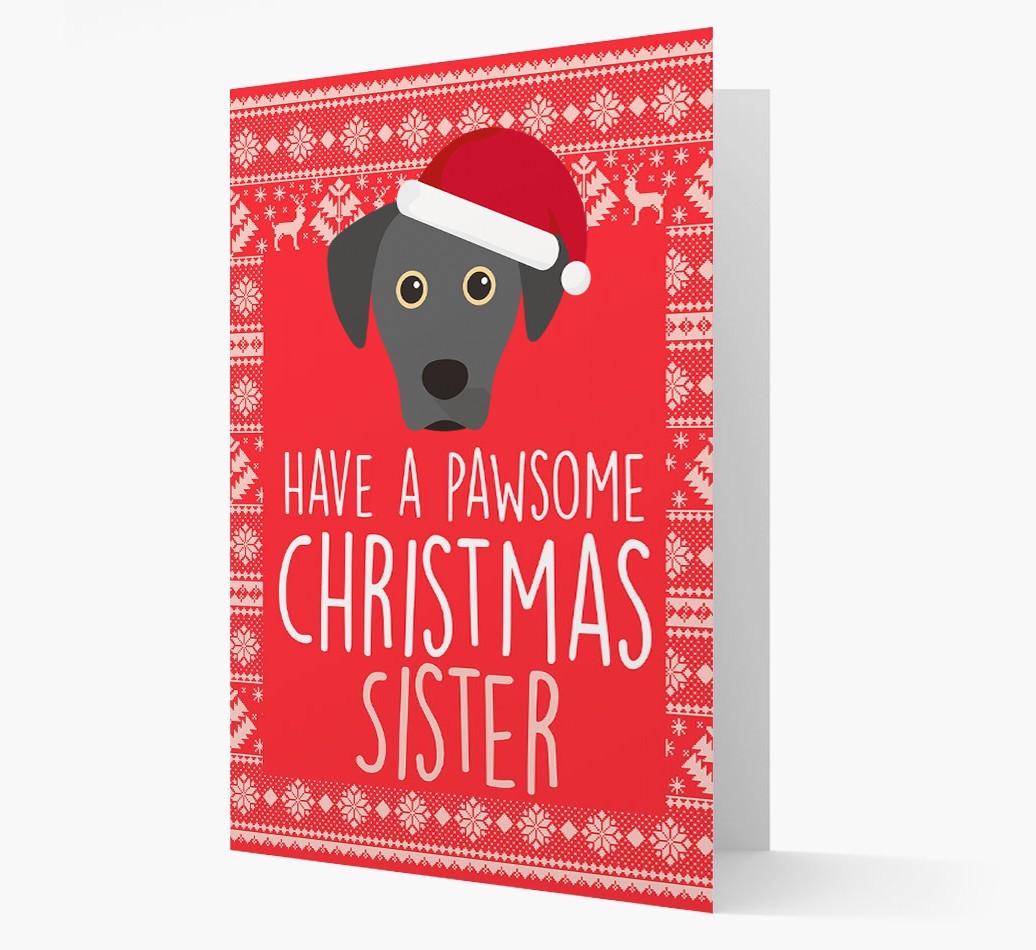 'Have a Pawsome Christmas' - Personalized {breedFullName} Christmas Card