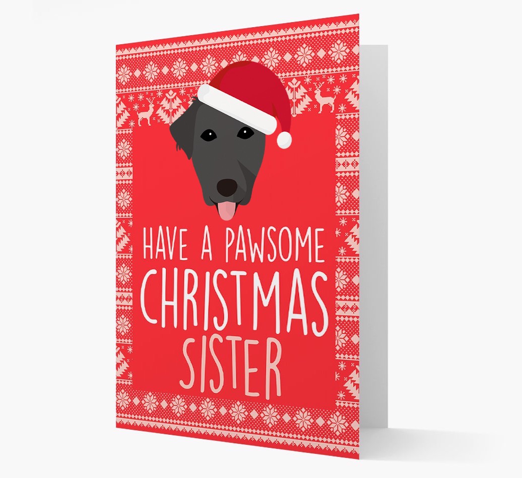 'Have a Pawsome Christmas' - Personalized {breedFullName} Christmas Card