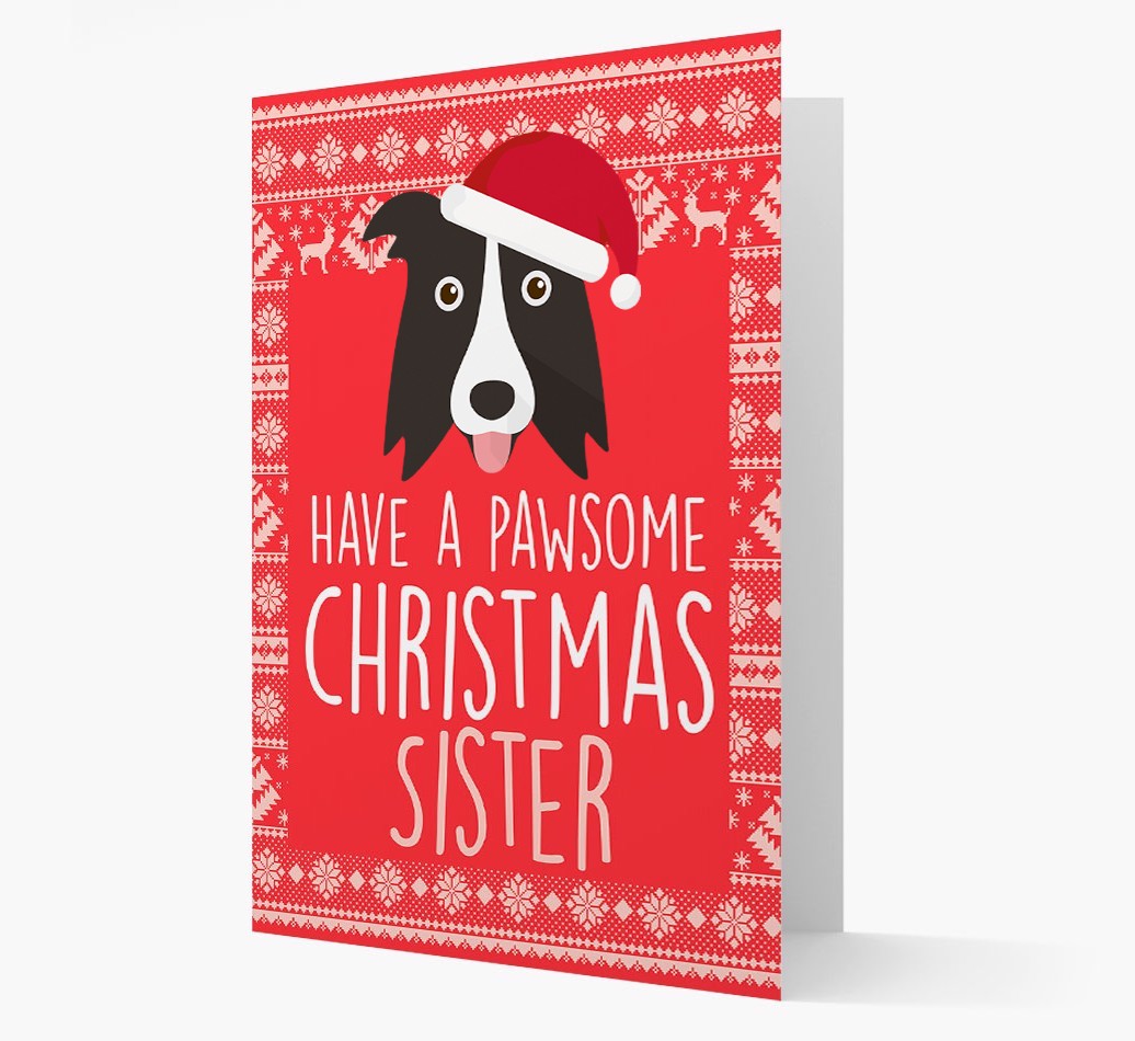'Have a Pawsome Christmas' - Personalized {breedFullName} Christmas Card