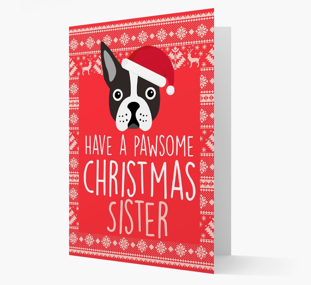 'Have a Pawsome Christmas' - Personalized {breedFullName} Christmas Card