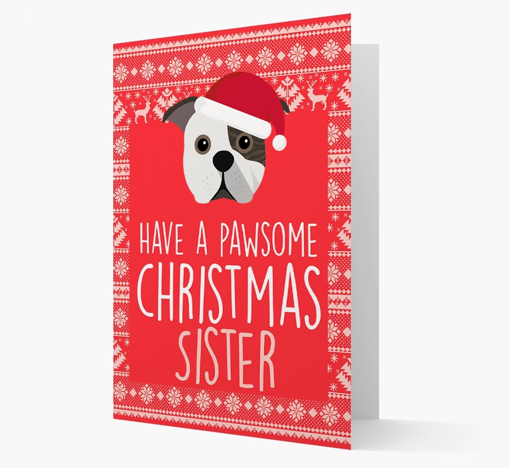 'Have a Pawsome Christmas' - Personalized {breedFullName} Christmas Card