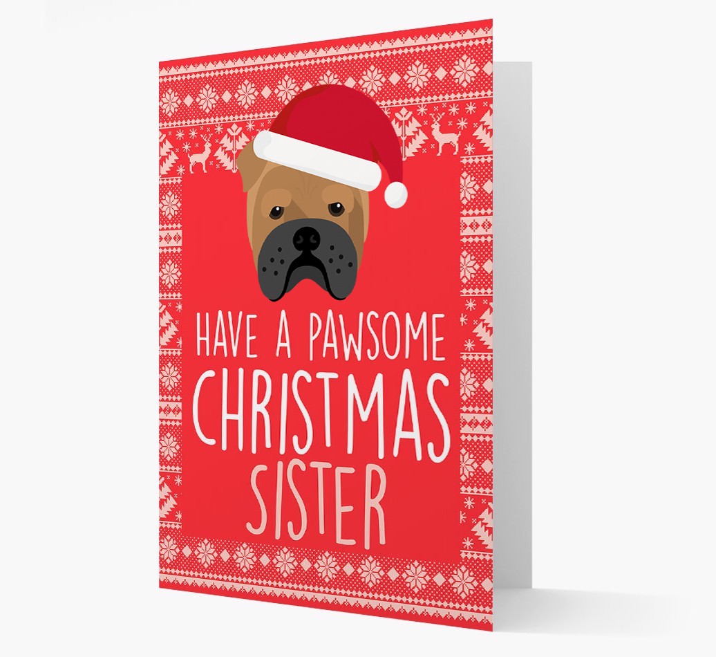 'Have a Pawsome Christmas' - Personalized {breedFullName} Christmas Card