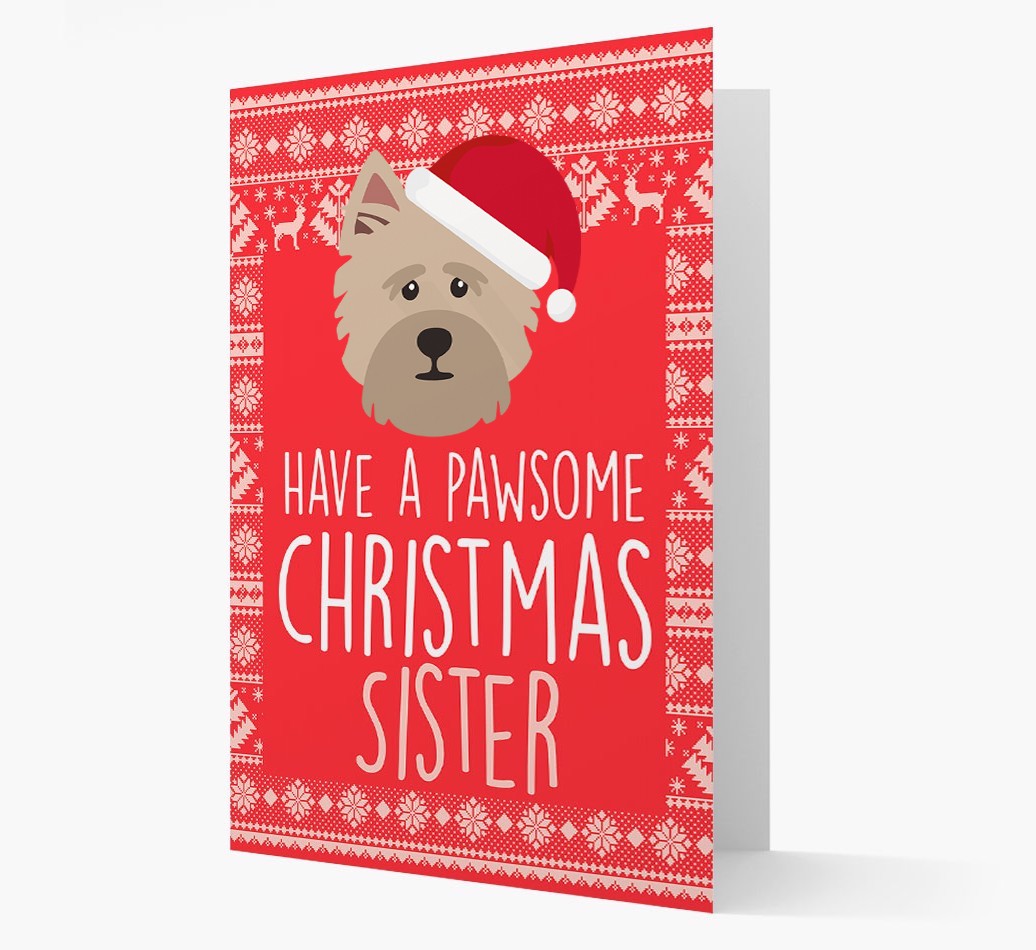 'Have a Pawsome Christmas' - Personalized {breedFullName} Christmas Card