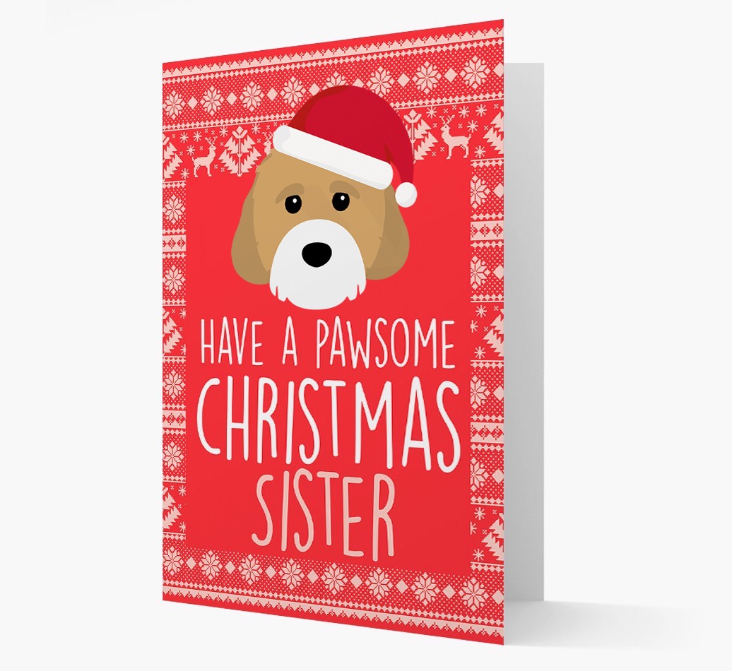 'Have a Pawsome Christmas' - Personalised {breedFullName} Christmas Card