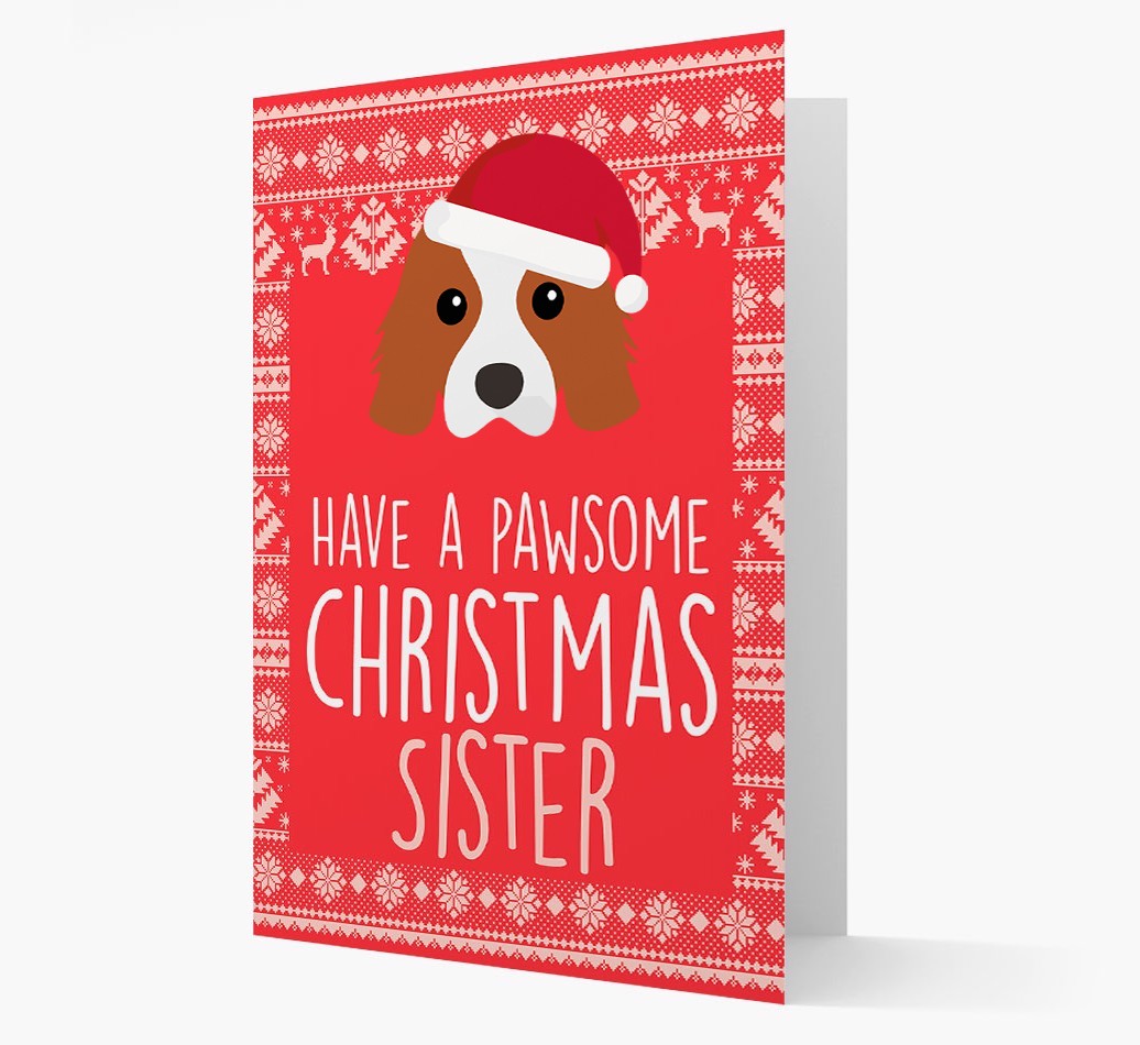 'Have a Pawsome Christmas' - Personalized {breedFullName} Christmas Card