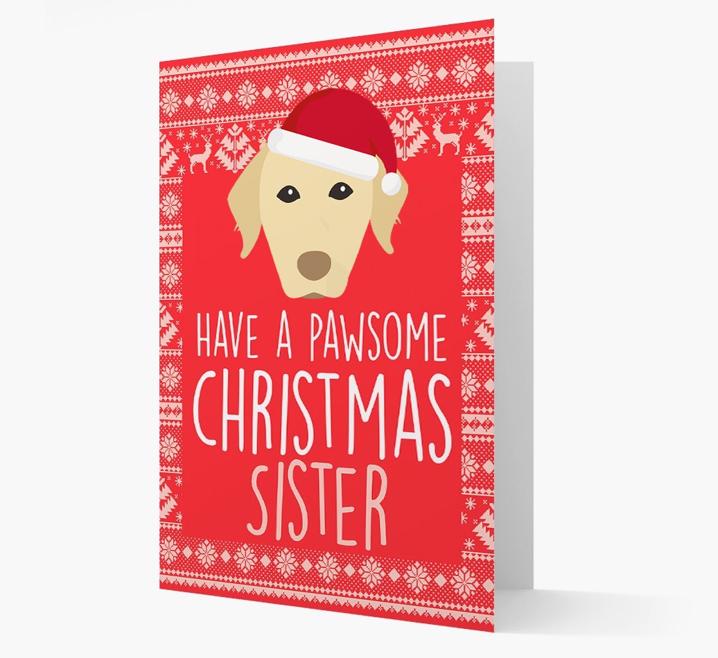 'Have a Pawsome Christmas' - Personalised {breedFullName} Christmas Card