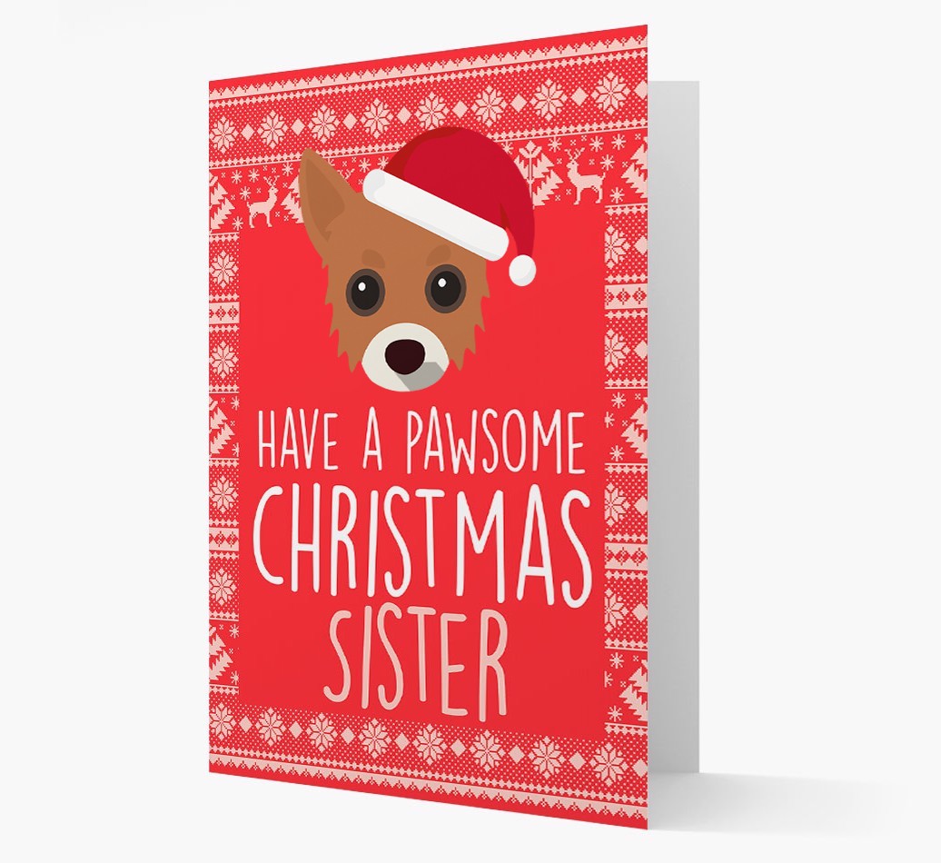 'Have a Pawsome Christmas' - Personalised {breedFullName} Christmas Card