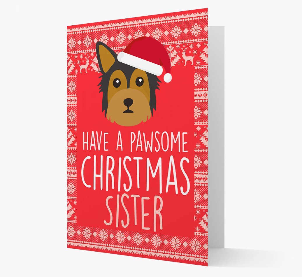 'Have a Pawsome Christmas' - Personalized {breedFullName} Christmas Card