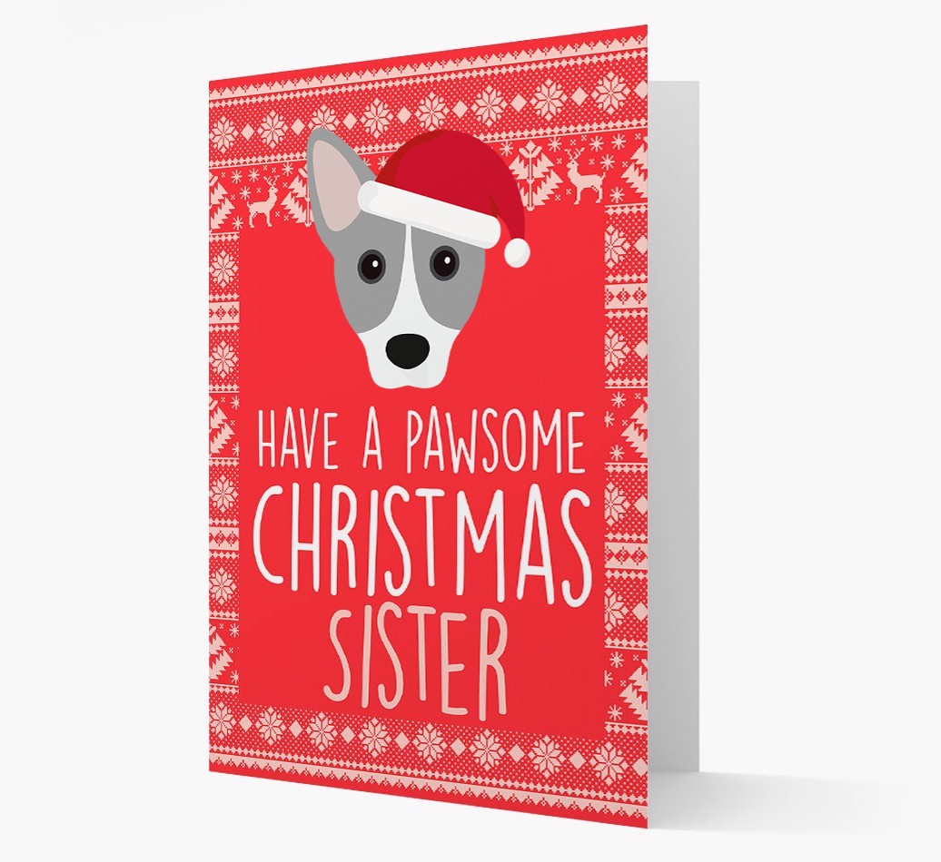 'Have a Pawsome Christmas' - Personalized {breedFullName} Christmas Card