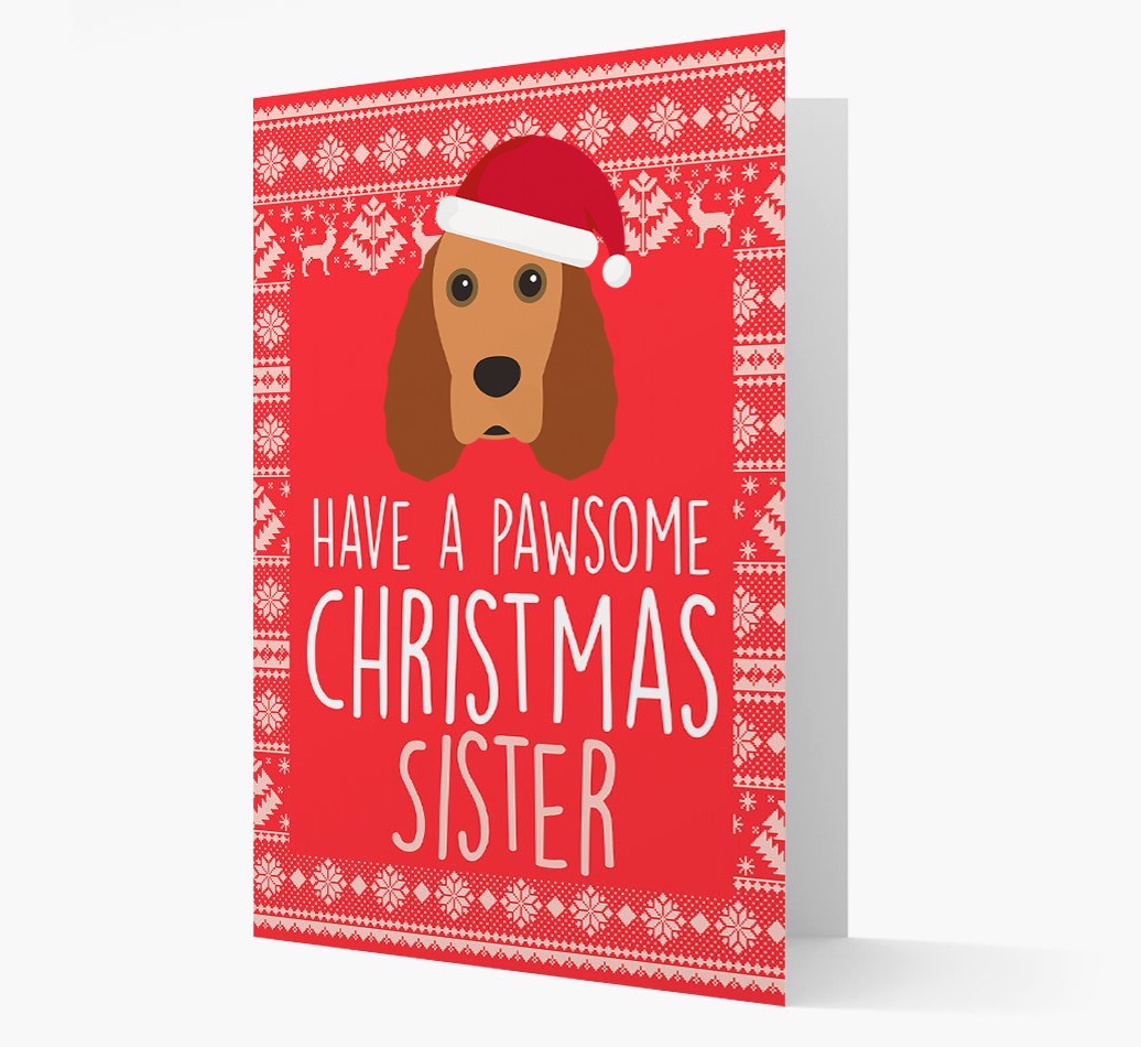 'Have a Pawsome Christmas' - Personalized {breedFullName} Christmas Card