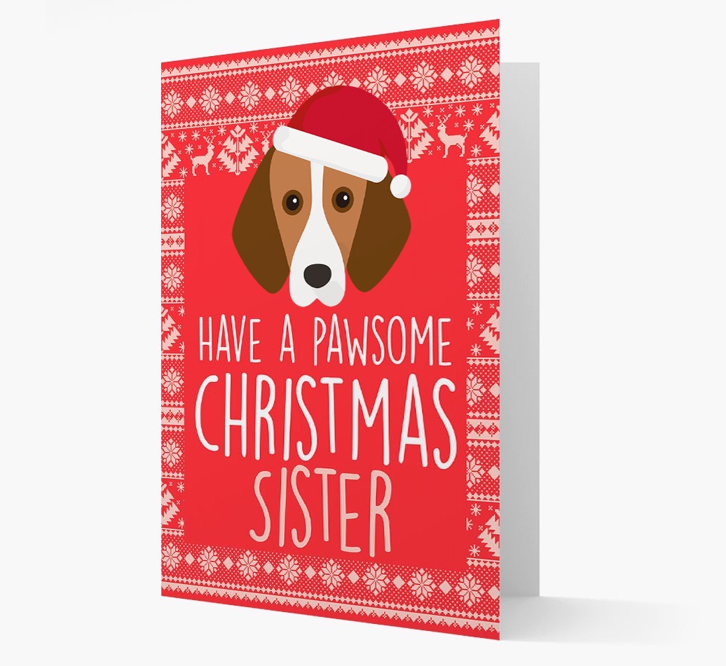'Have a Pawsome Christmas' - Personalized {breedFullName} Christmas Card