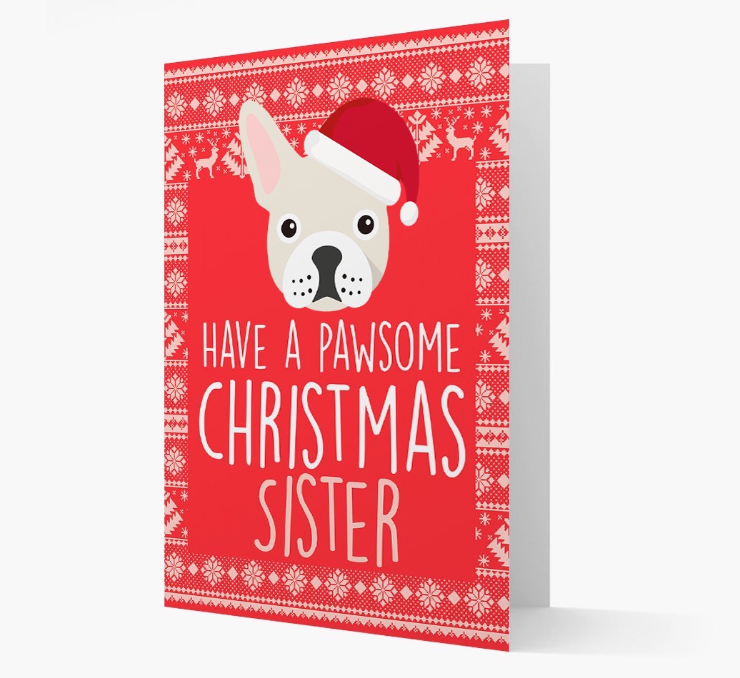 'Have a Pawsome Christmas' - Personalized {breedFullName} Christmas Card