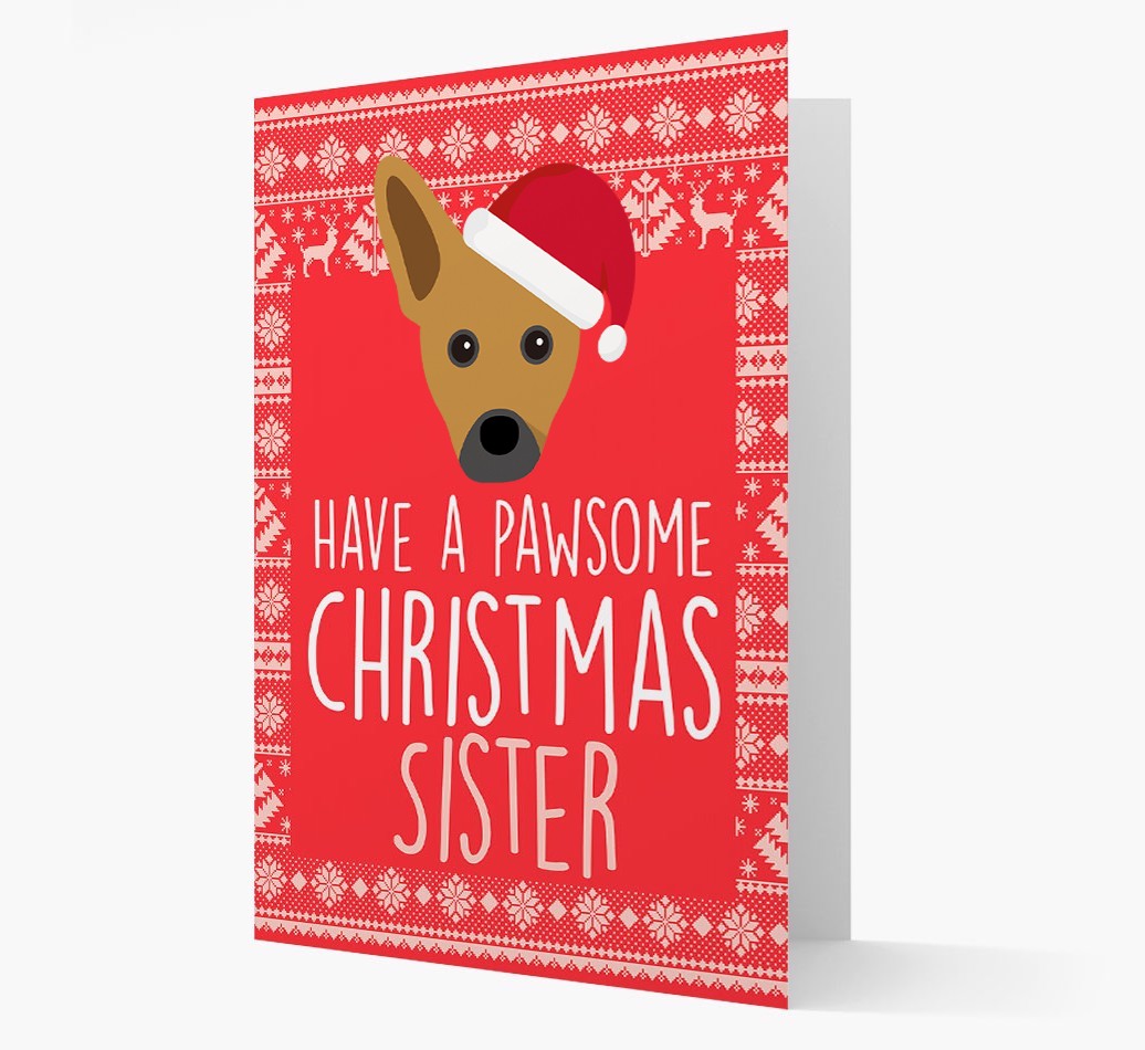 'Have a Pawsome Christmas' - Personalized {breedFullName} Christmas Card