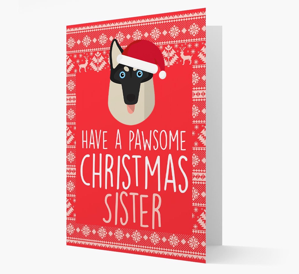 'Have a Pawsome Christmas' - Personalized {breedFullName} Christmas Card