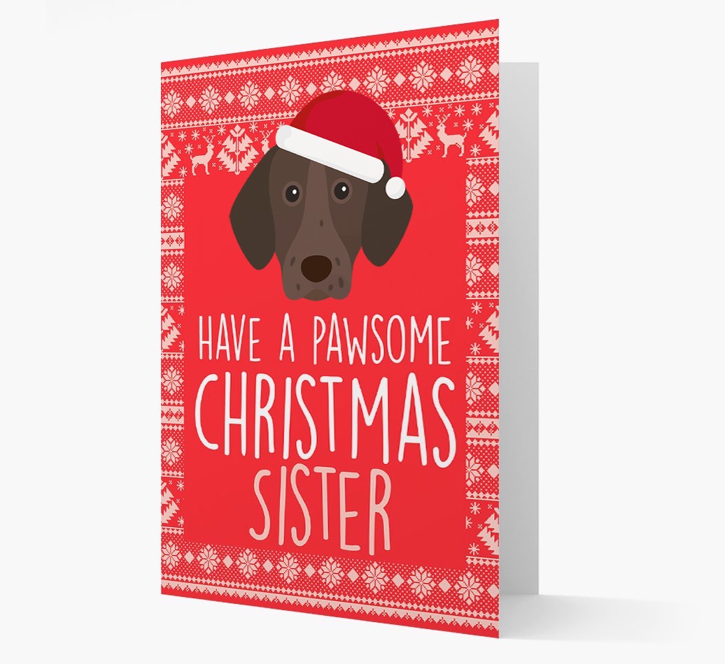 'Have a Pawsome Christmas' - Personalized {breedFullName} Christmas Card