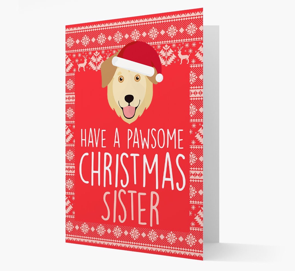 'Have a Pawsome Christmas' - Personalised {breedFullName} Christmas Card