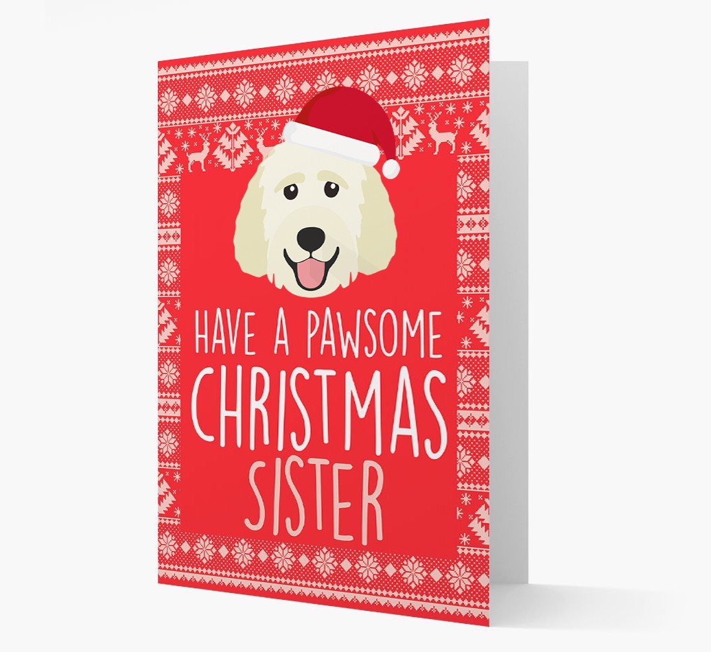 'Have a Pawsome Christmas' - Personalized {breedFullName} Christmas Card